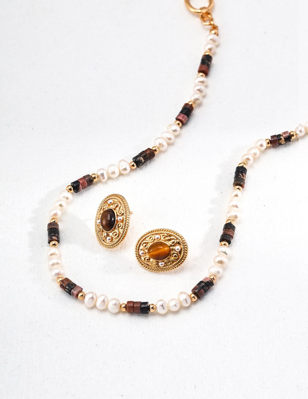 Tiger’s Eye Pearl Necklace